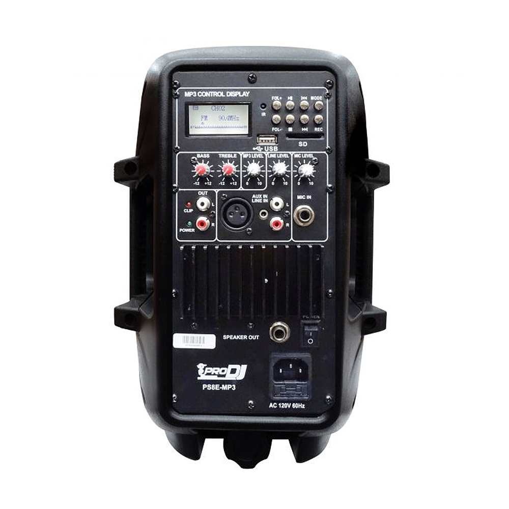 Cabina de sonido DJ 1800W PMPO ref. BAF-0845BT 8 Bluetooth USB SD -  Tecnopura