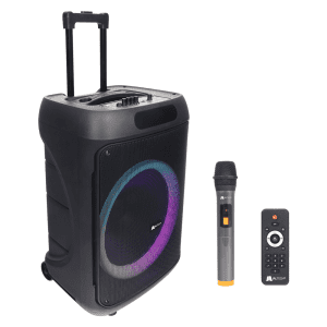 cabina activa de 15 pulgadas económica jaltech 80452 portátil con bluetooth