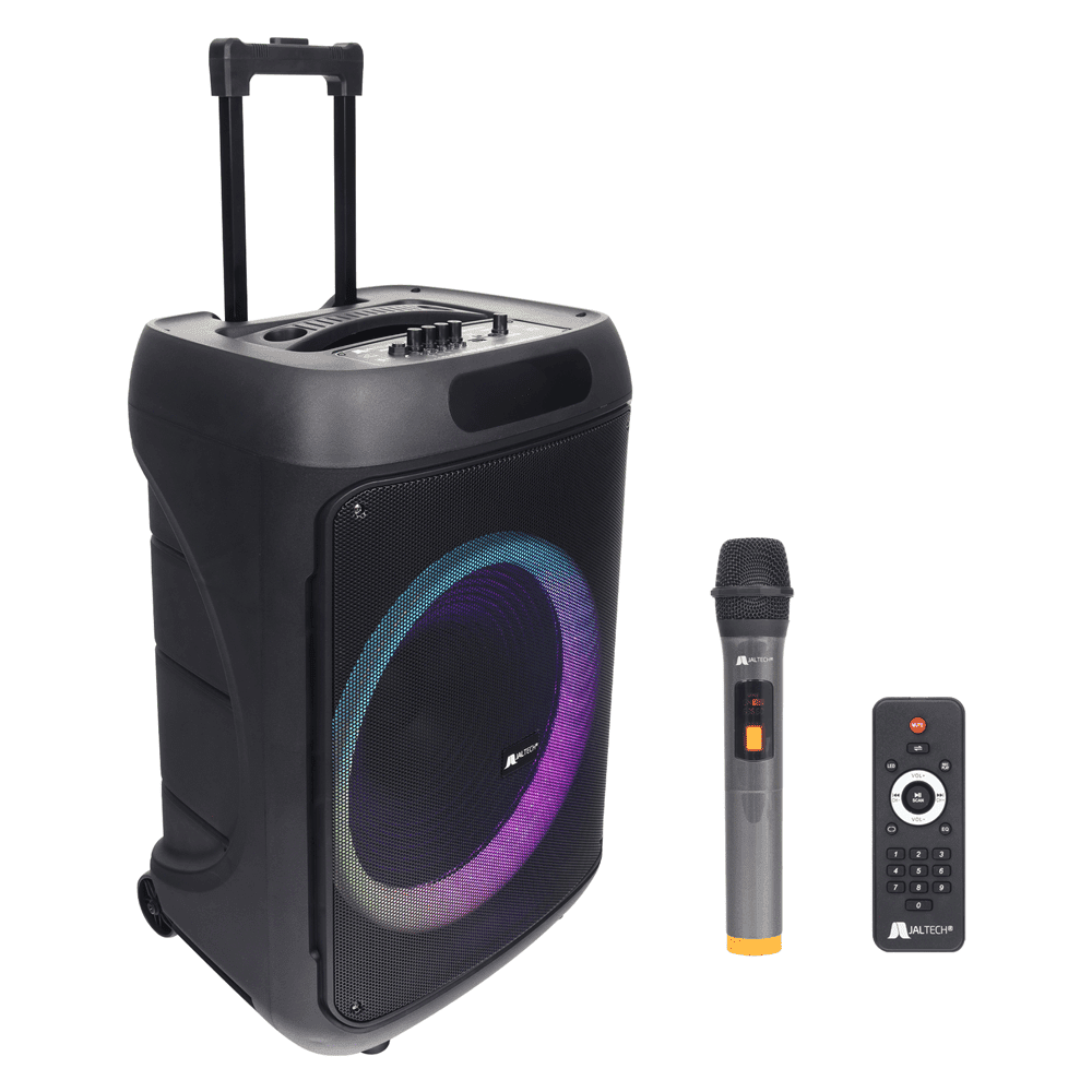 cabina activa de 15 pulgadas económica jaltech 80452 portátil con bluetooth