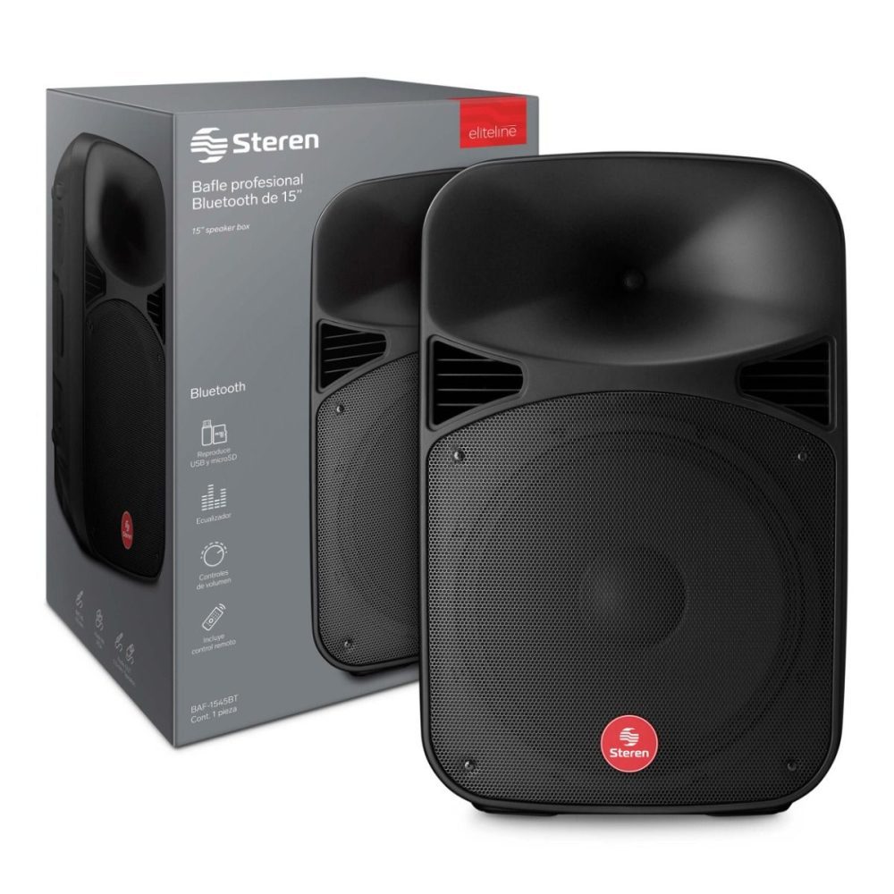 cabina activa de 15 pulgadas steren bat-15 de 2800w profesional
