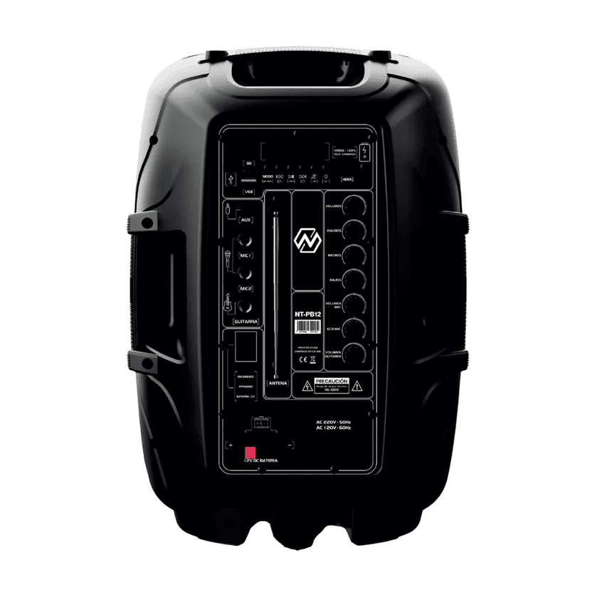 bafle activo de 8 pulgadas recargable